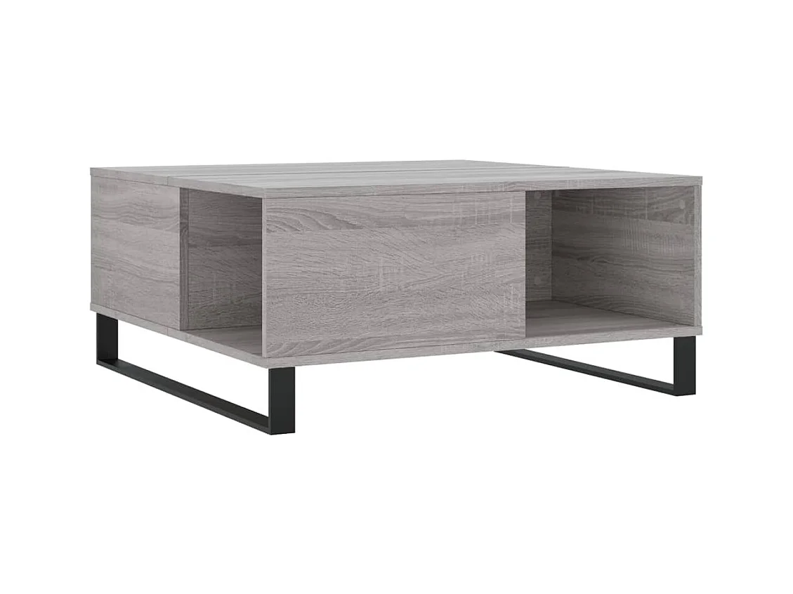 Sonoma salontafel grijs 80x80x36,5 cm bewerkt hout