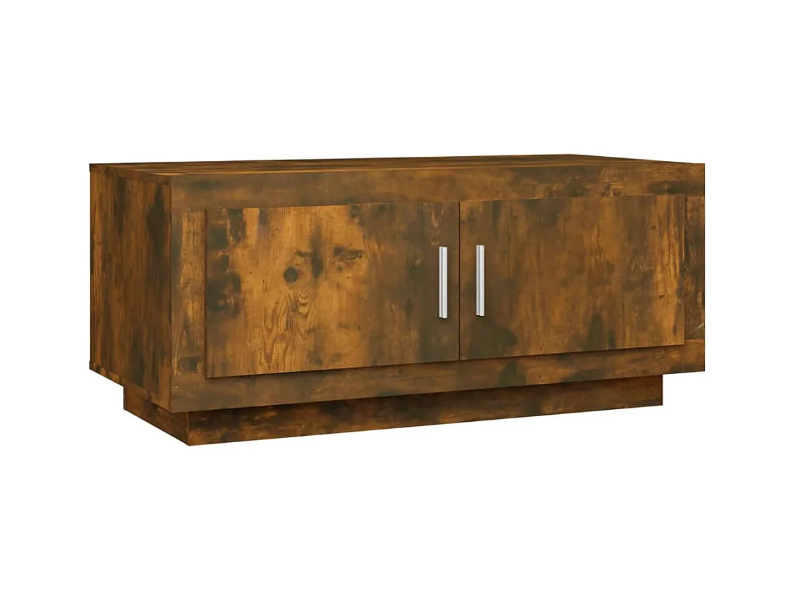 Table basse Chêne fumé 102x50x45 cm Bois d'ingénierie