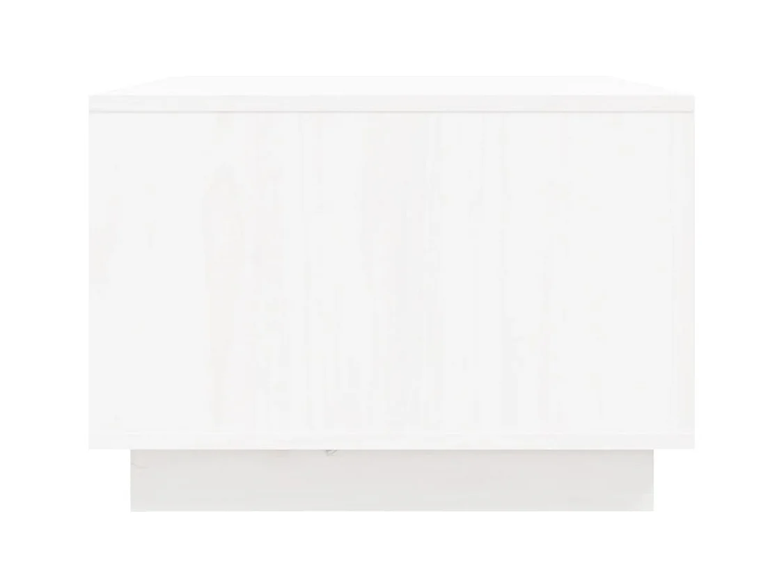 Table basse Blanc 80x50x35 cm Bois massif de pin
