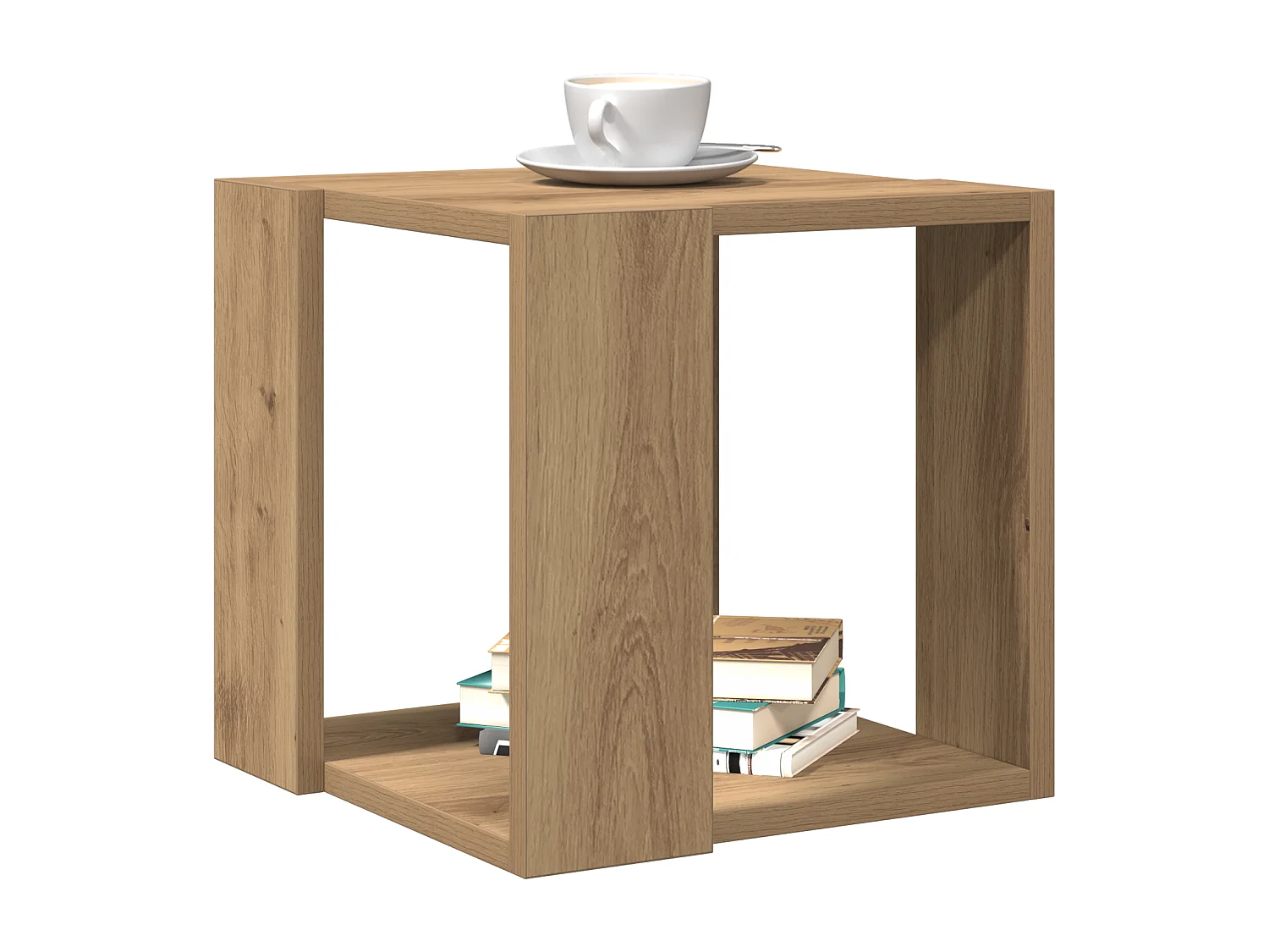 Table basse Chêne artisan Bois massif 32 x 32 x 30 cm Durable