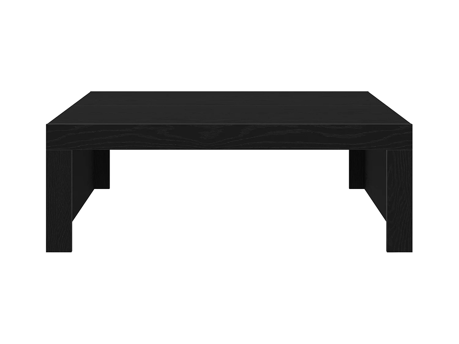 Table basse en chêne noir - 100 x 100 x 35 cm, faite en bois d'ingénierie de qualité.