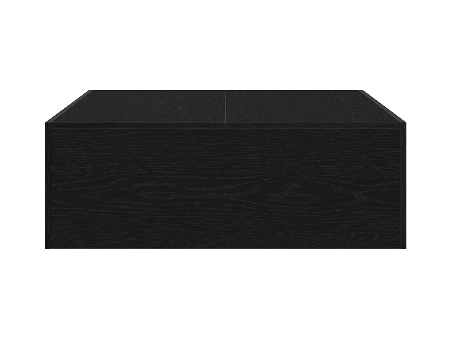Table basse en chêne noir - 100 x 100 x 35 cm, faite en bois d'ingénierie de qualité.