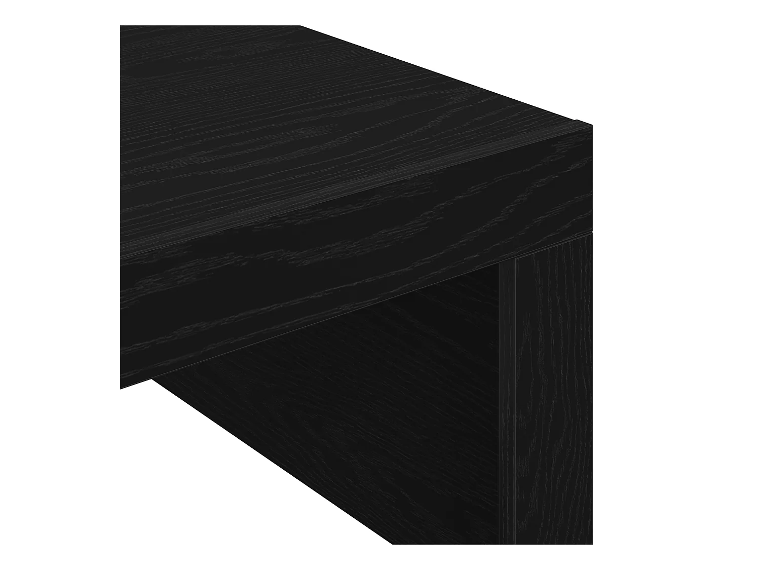 Table basse en chêne noir - 100 x 100 x 35 cm, faite en bois d'ingénierie de qualité.