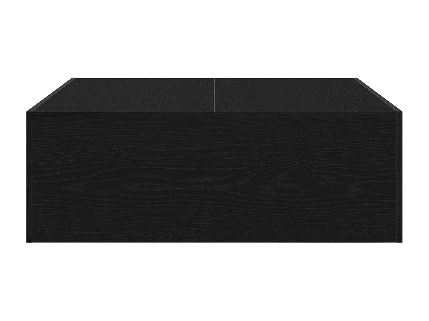 Table basse en chêne noir - 100 x 100 x 35 cm, faite en bois d'ingénierie de qualité.