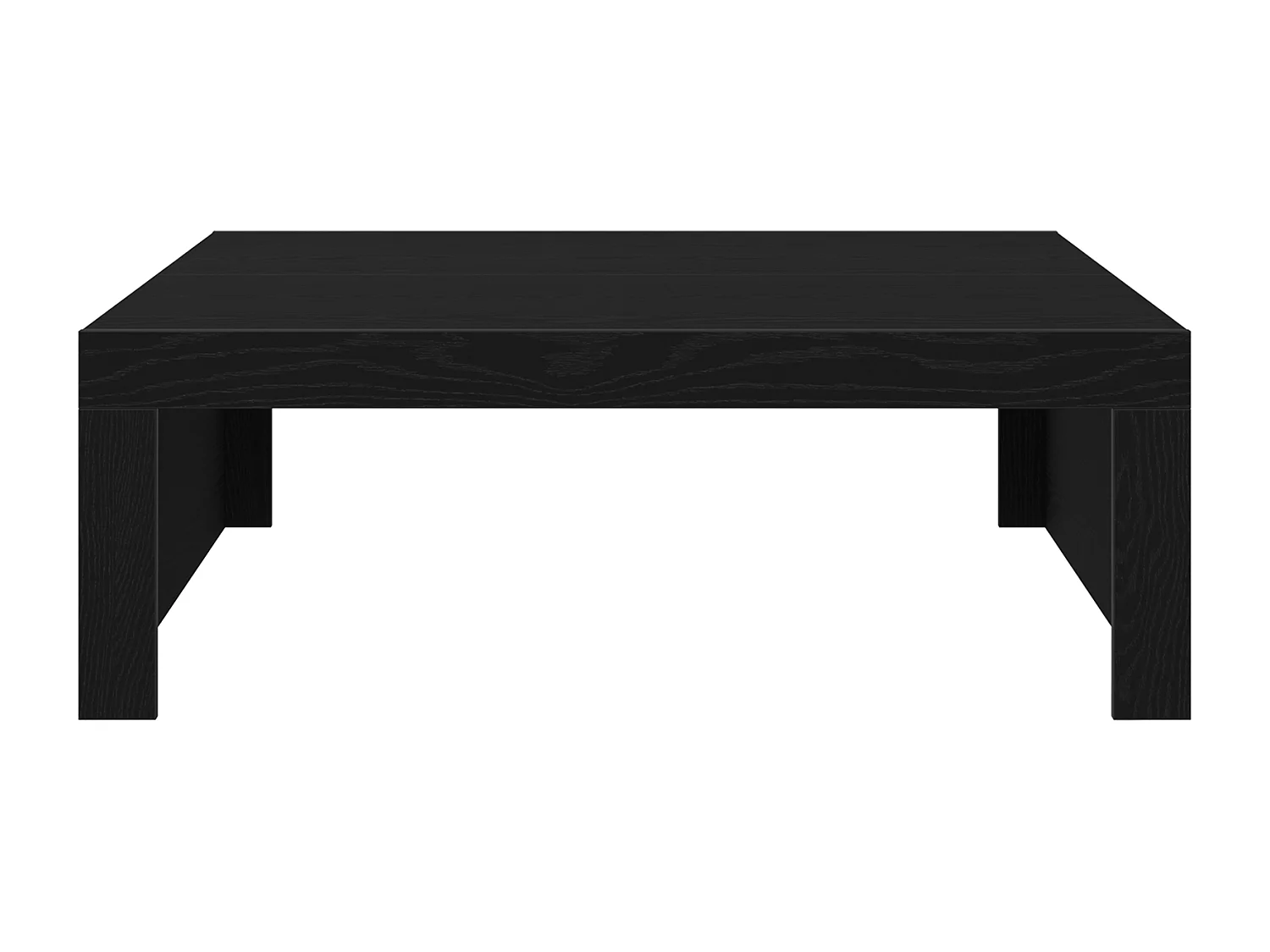 Table basse en chêne noir - 100 x 100 x 35 cm, faite en bois d'ingénierie de qualité.