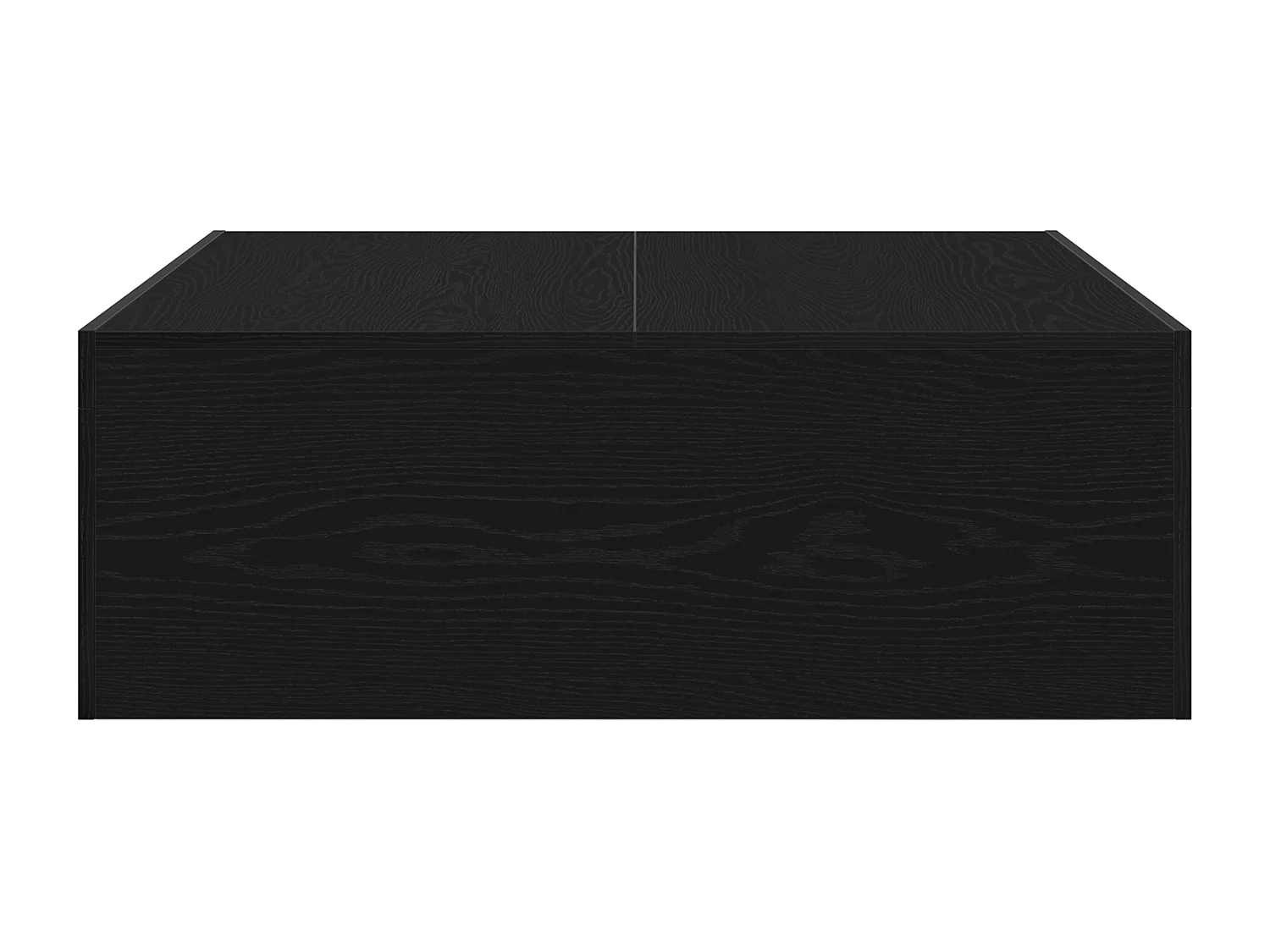 Table basse en chêne noir - 100 x 100 x 35 cm, faite en bois d'ingénierie de qualité.