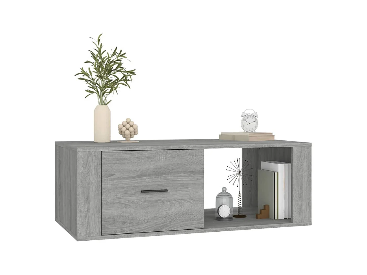 Sonoma salontafel grijs 100x50,5x35 cm Technisch hout