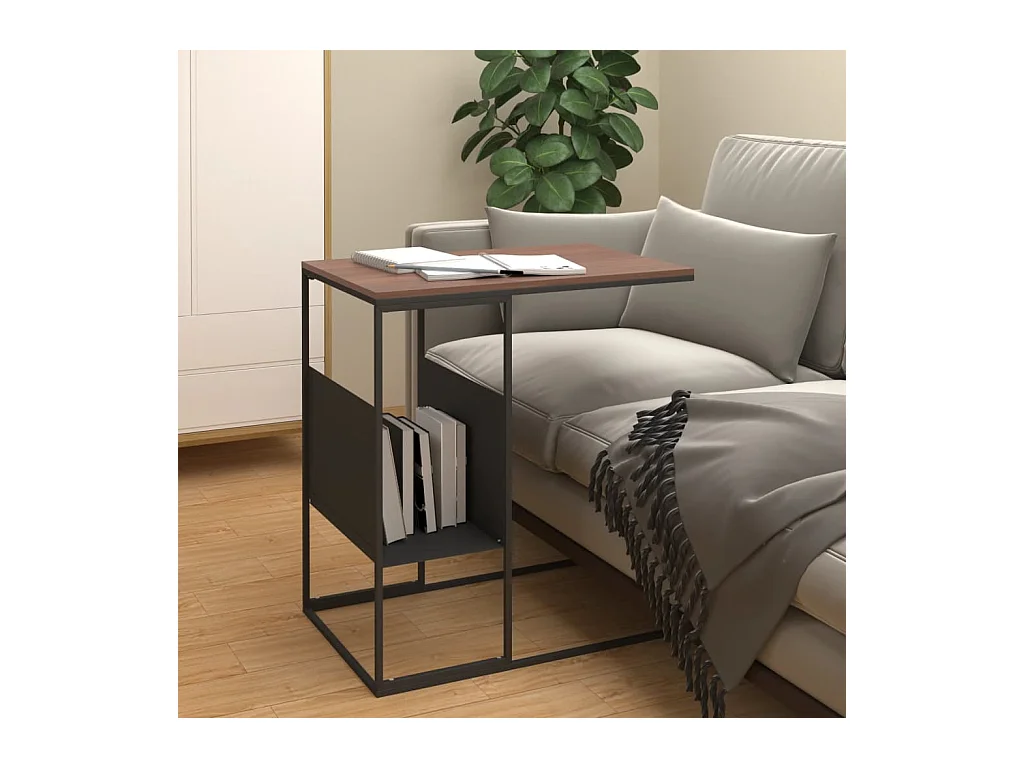 Table d'appoint Noir 55x36x59,5 cm Bois d'ingénierie