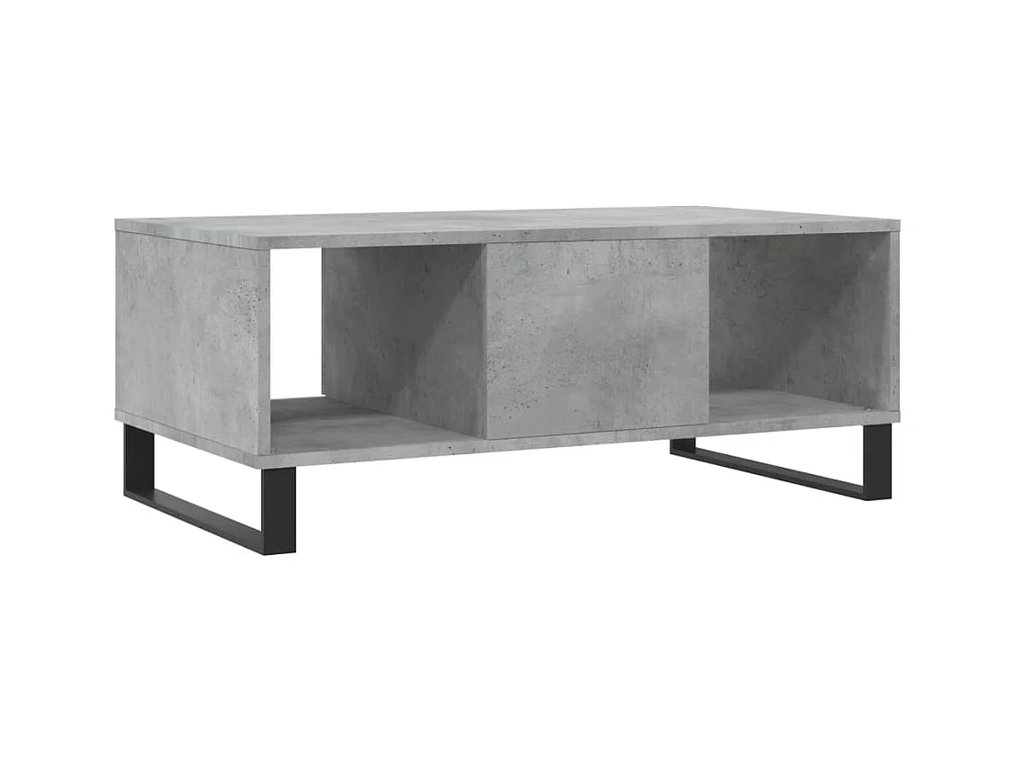 Table basse Gris béton 90x50x36,5 cm Bois d'ingénierie