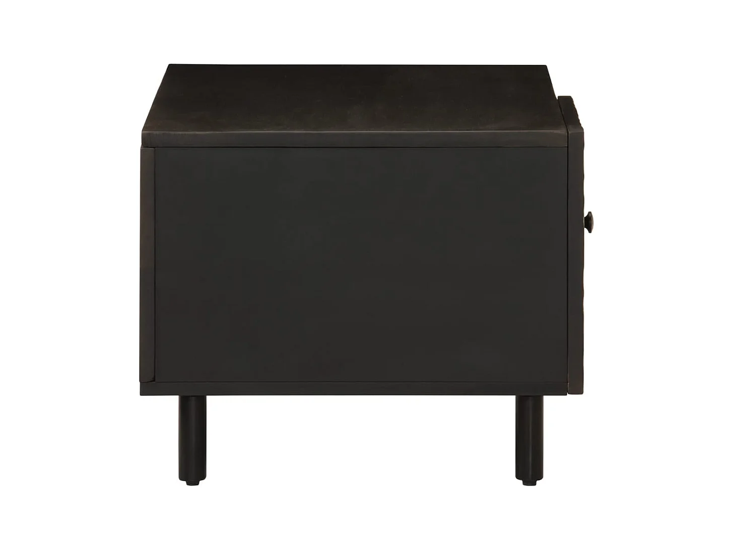 Table basse noir 80x50x40 cm bois massif de manguier