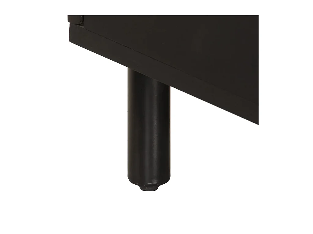 Table basse noir 80x50x40 cm bois massif de manguier