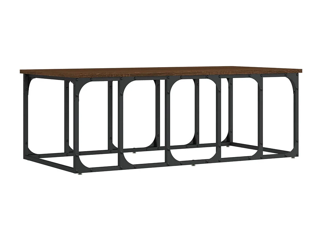 Table basse chêne marron 100x50x35,5 cm bois d'ingénierie