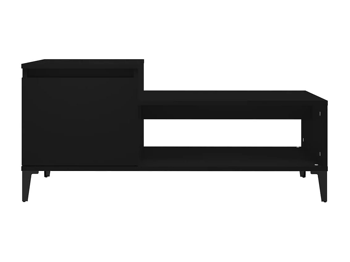 Table basse Noir 100x50x45 cm Bois d'ingénierie