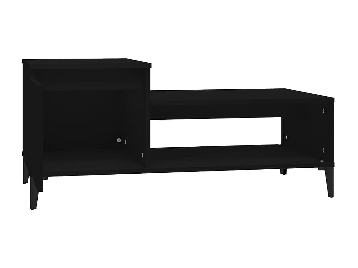 Table basse Noir 100x50x45 cm Bois d'ingénierie