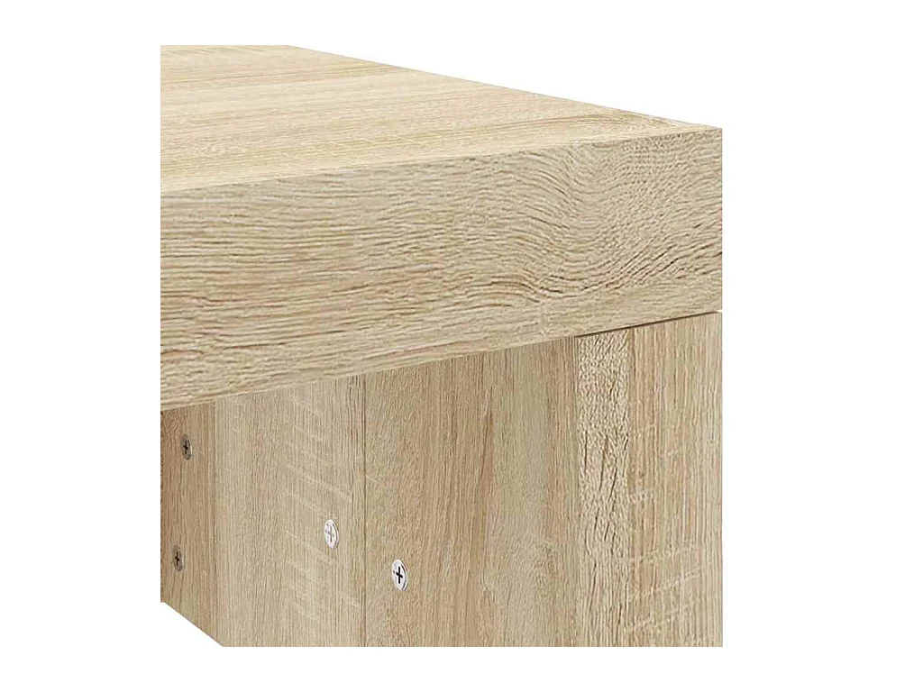 Table basse chêne sonoma 102x50x36 cm bois d'ingénierie