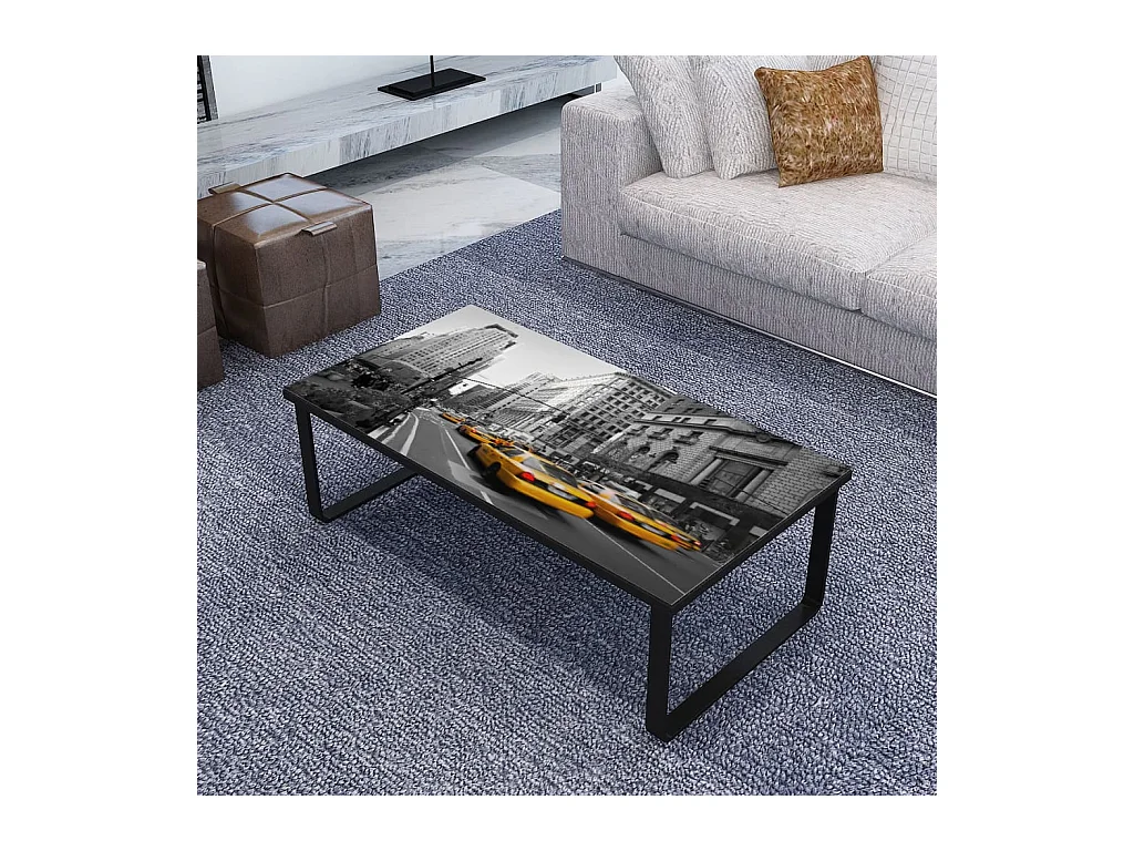 Table basse avec dessus de table rectangulaire