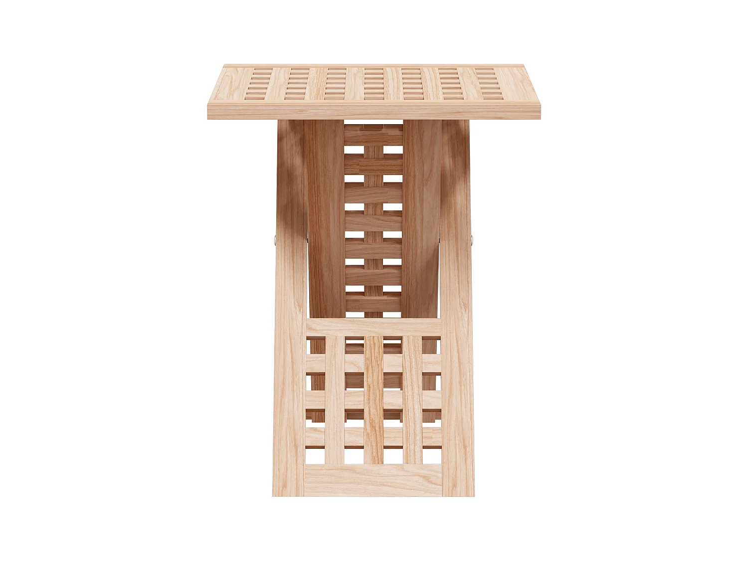 Tavolino pieghevole 33x33x40,5 cm in legno massello di noce