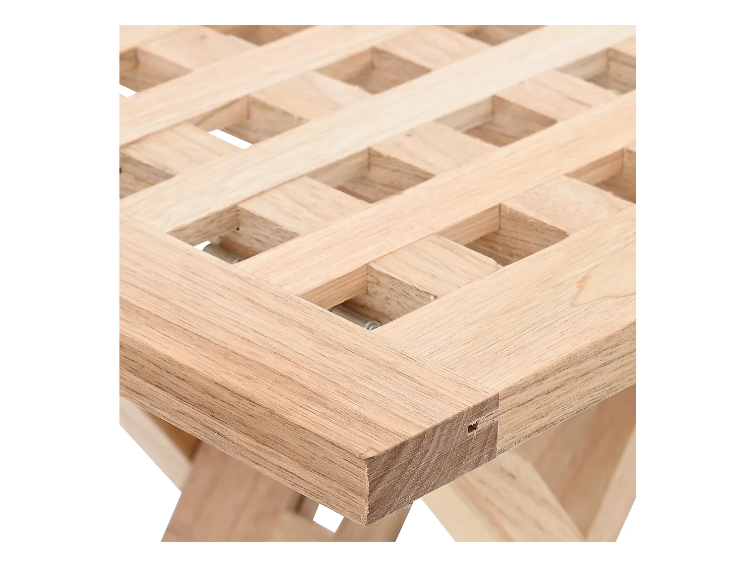 Tavolino pieghevole 33x33x40,5 cm in legno massello di noce