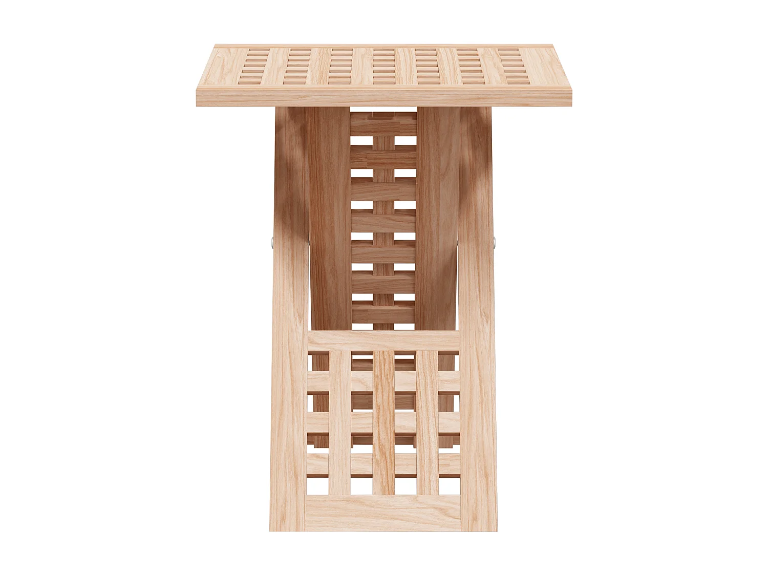Table basse pliable 33x33x40,5 cm en bois massif noyer