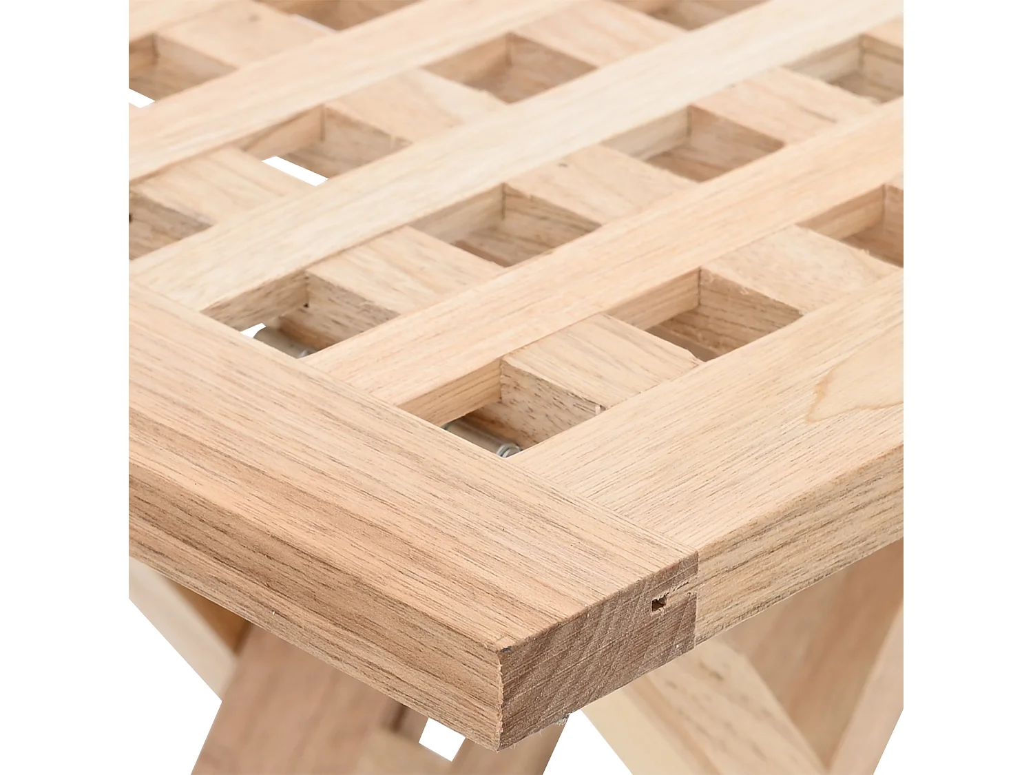 Table basse pliable 33x33x40,5 cm en bois massif noyer