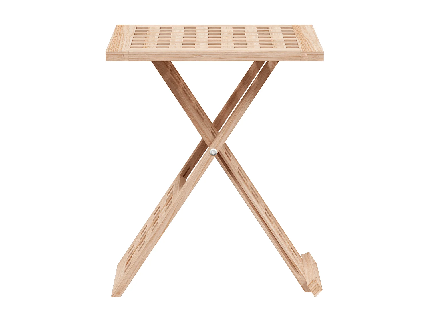 Table basse pliable 33x33x40,5 cm en bois massif noyer