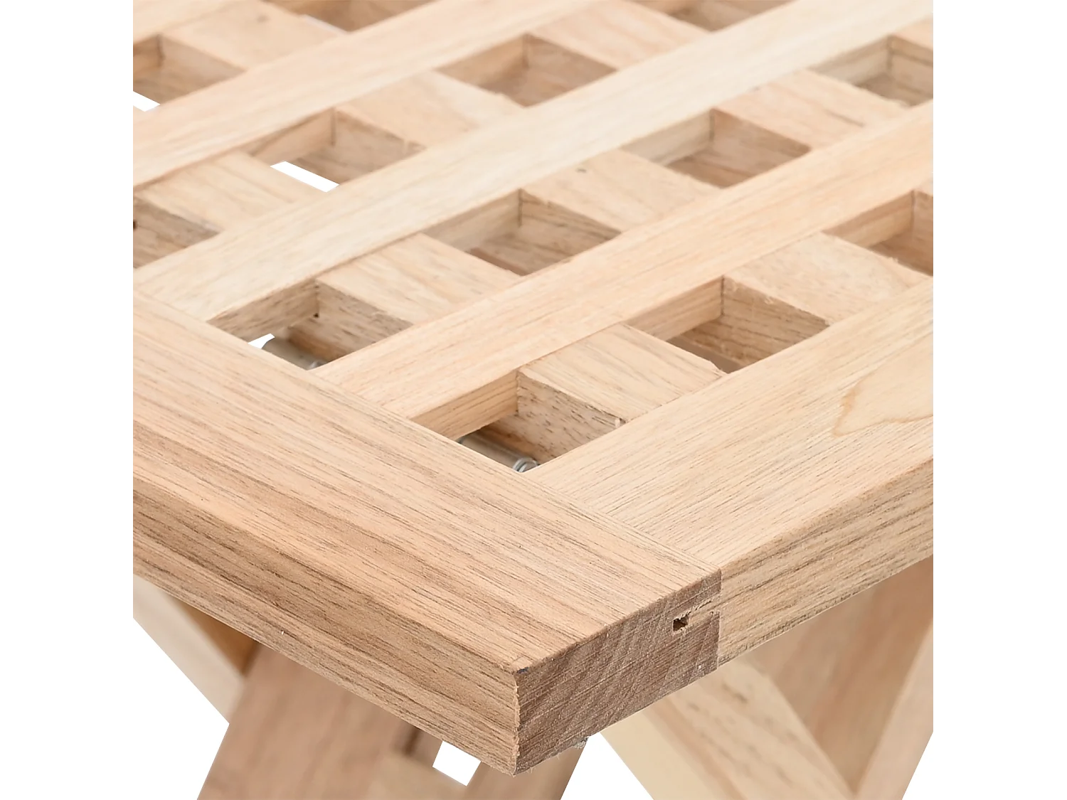 Table basse pliable 33x33x40,5 cm en bois massif noyer