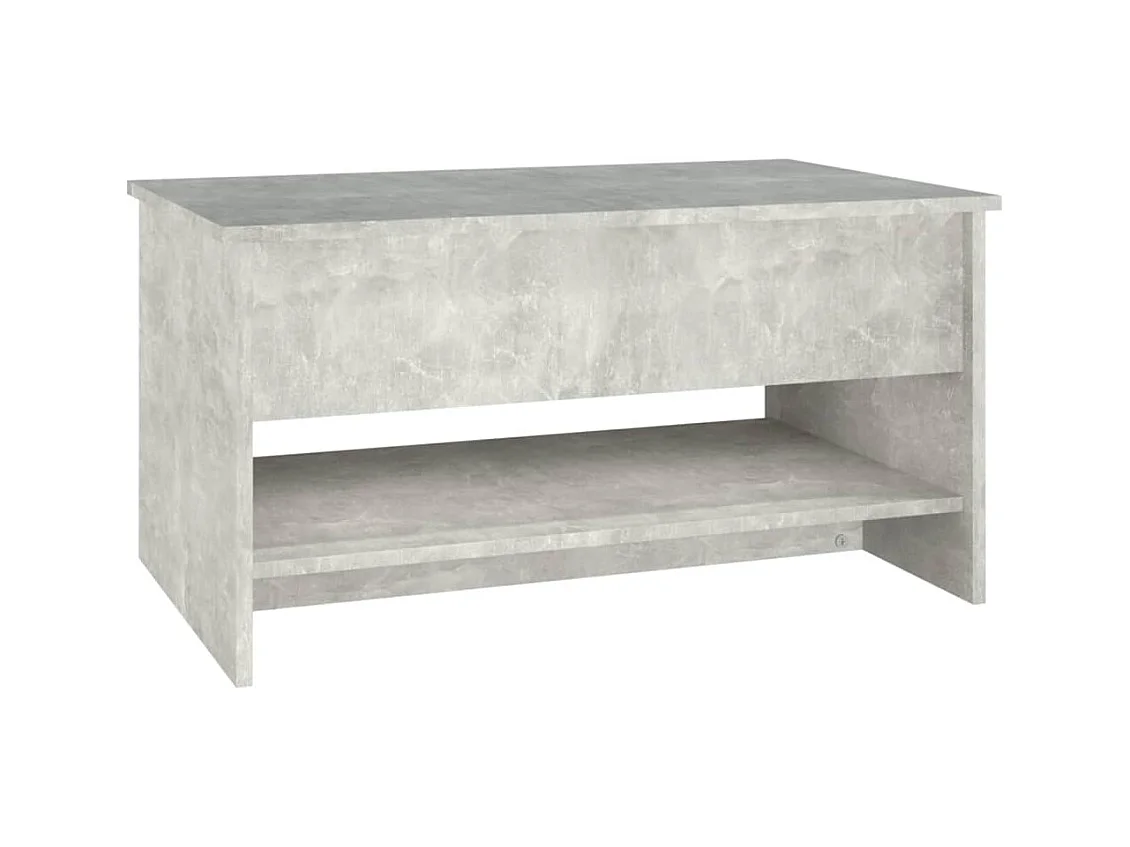 Table basse Gris béton 80x50x40 cm Bois d'ingénierie