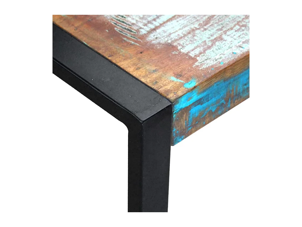 Mesa de centro de madera maciza recuperada 80x80x40 cm