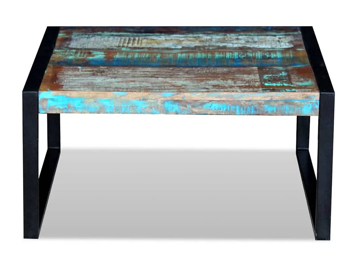 Table basse Bois de récupération massif 80x80x40 cm