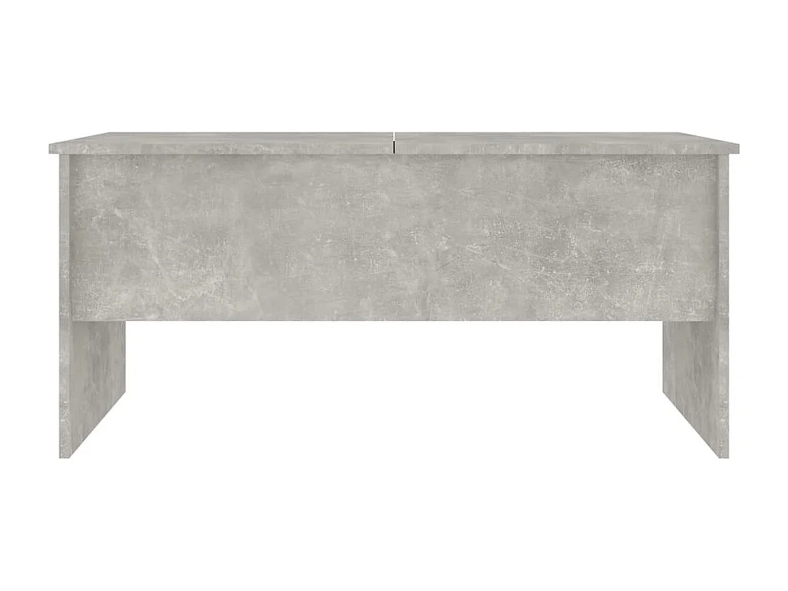 Table basse gris béton 102x50,5x46,5 cm bois d'ingénierie