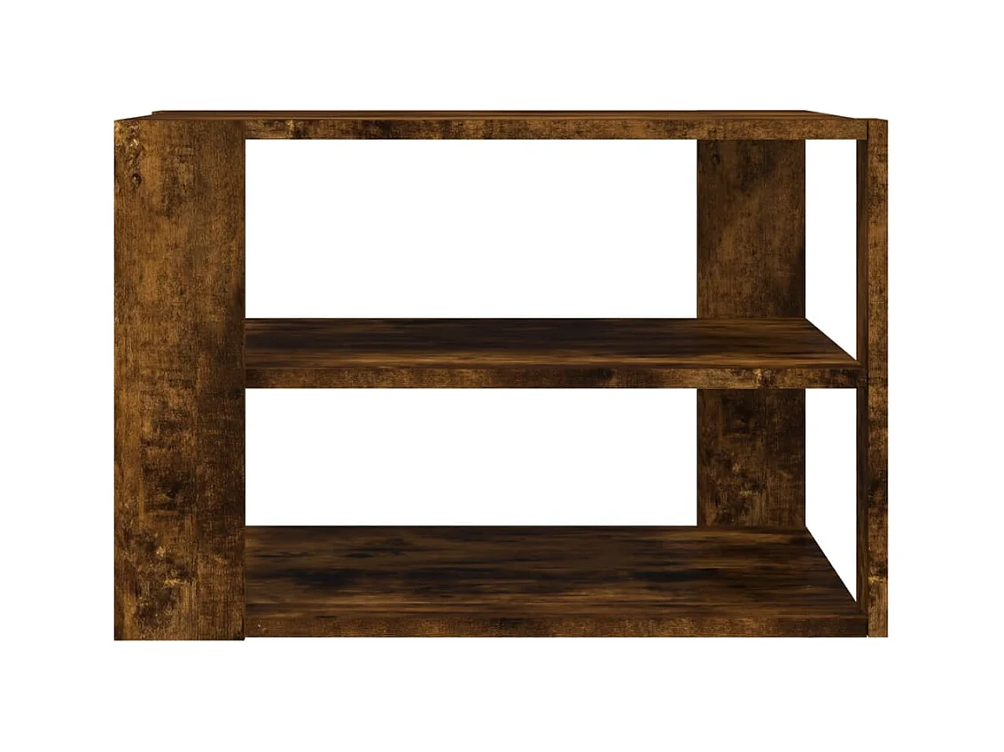 Table basse chêne fumé 59,5x59,5x40 cm bois d'ingénierie