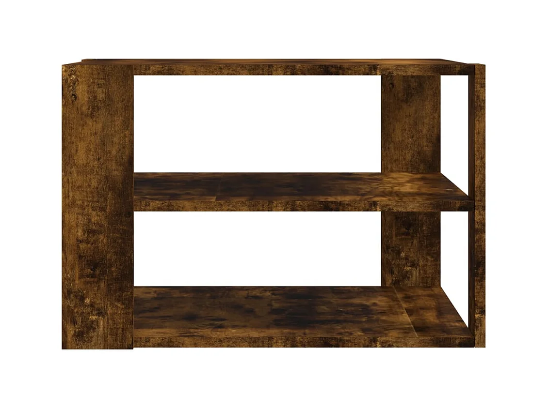 Table basse chêne fumé 59,5x59,5x40 cm bois d'ingénierie