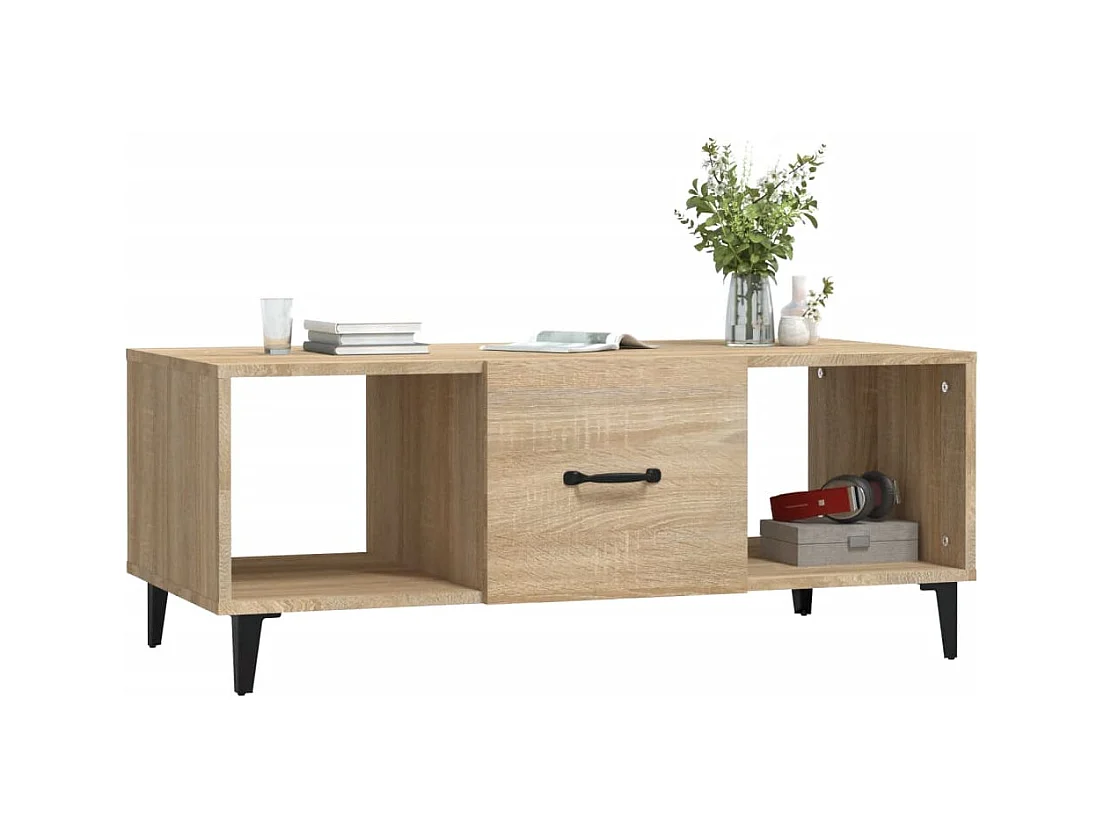 Table basse Chêne sonoma 102x50x40 cm Bois d'ingénierie
