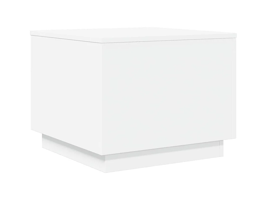 Tavolino con luci LED bianco 50x50x40 cm