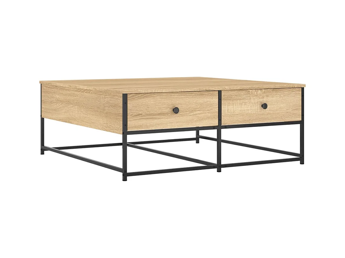 Table basse chêne sonoma 100x99x40 cm bois d'ingénierie