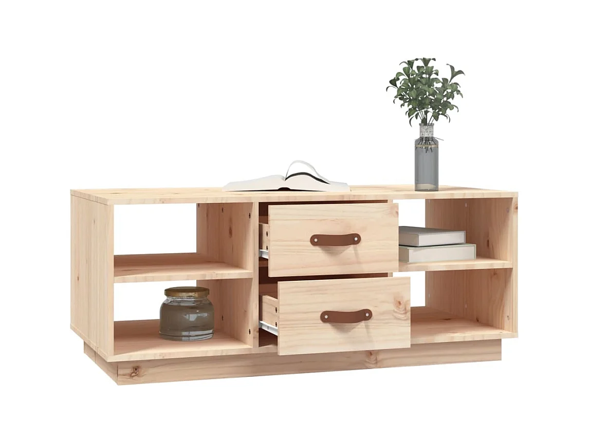 Table basse 100x50x41 cm Bois massif de pin