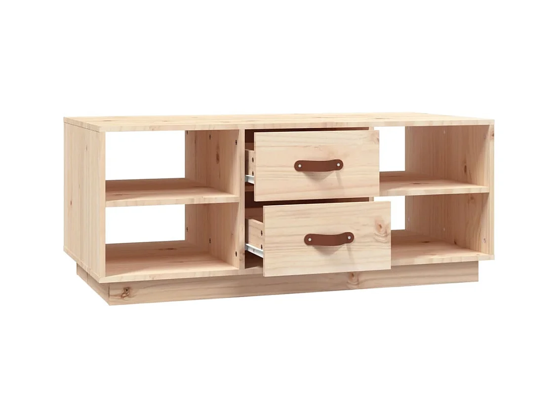 Table basse 100x50x41 cm Bois massif de pin