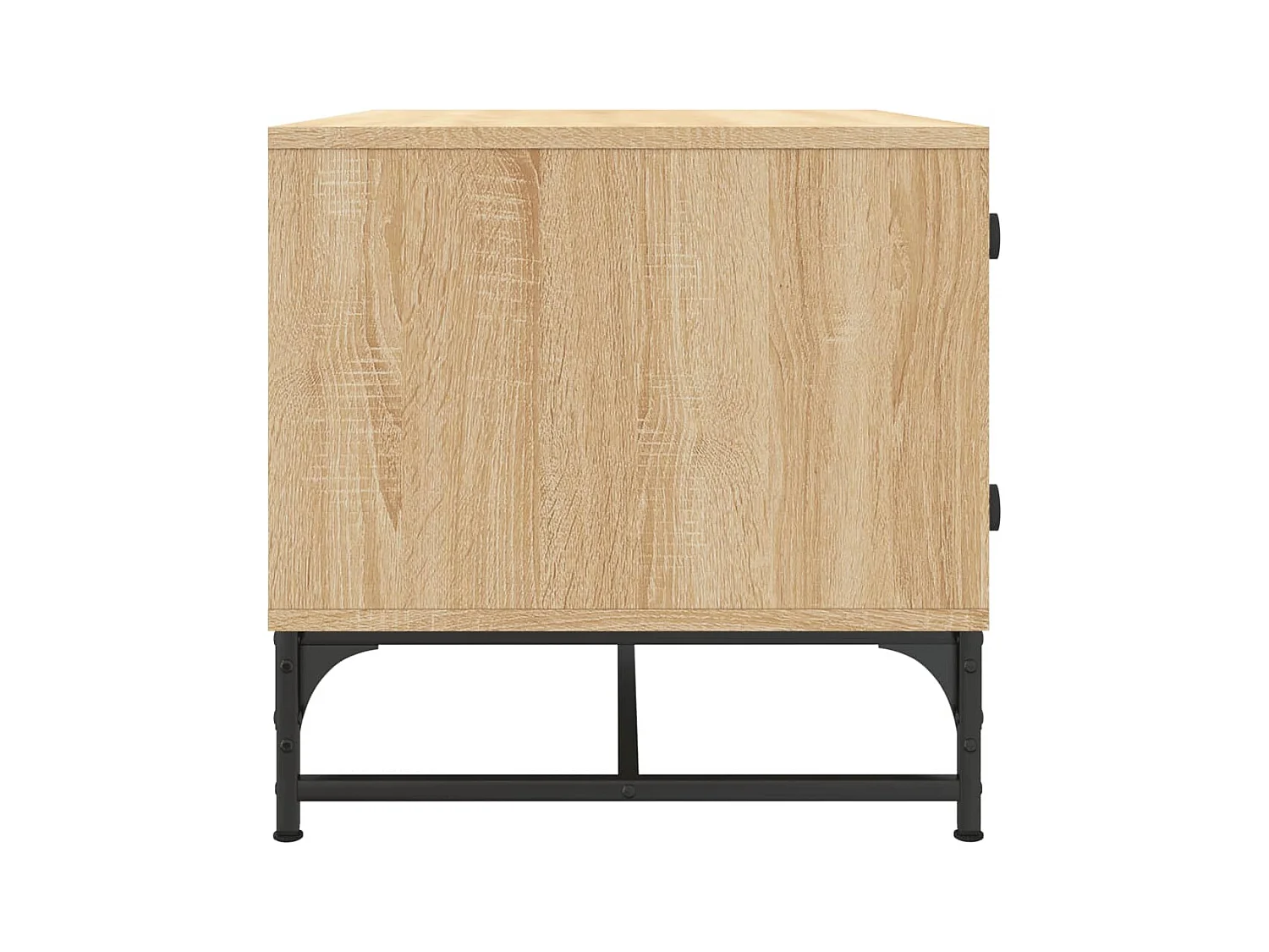 Table basse avec portes en verre chêne sonoma 68,5x50x50 cm