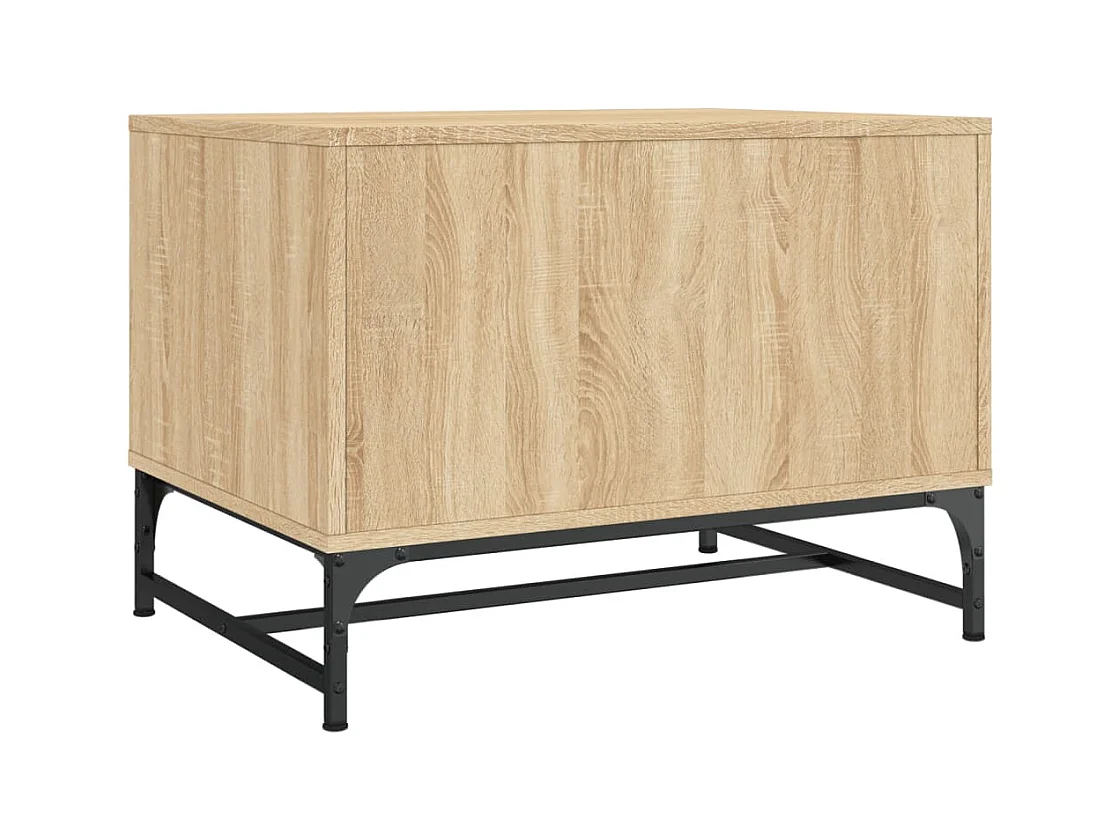 Table basse avec portes en verre chêne sonoma 68,5x50x50 cm