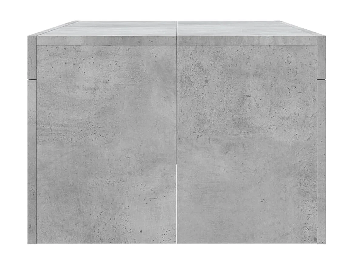 Table basse gris béton 102x50x36 cm bois d'ingénierie