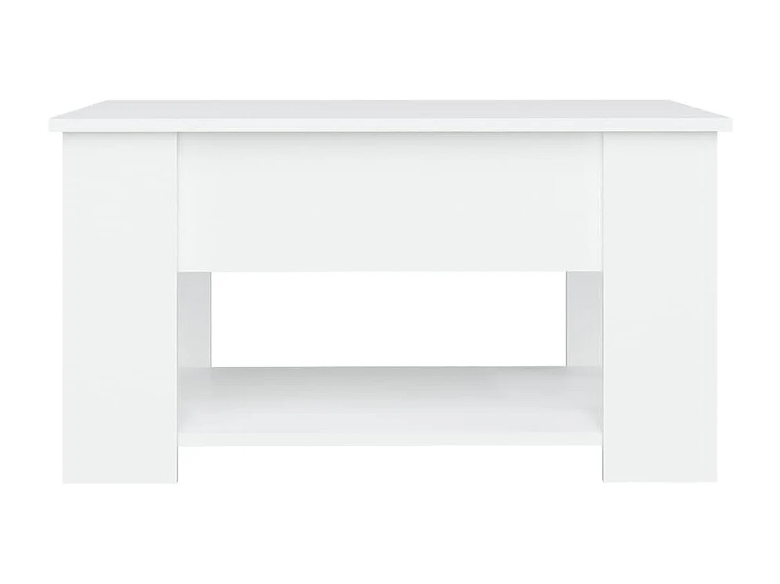Table basse blanc 79x49x41 cm bois d'ingénierie