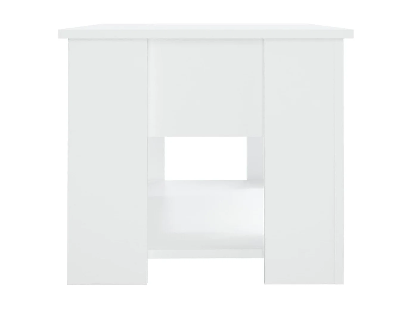 Table basse blanc 79x49x41 cm bois d'ingénierie