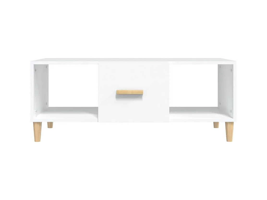 Table basse blanc 102x50x40 cm bois d'ingénierie