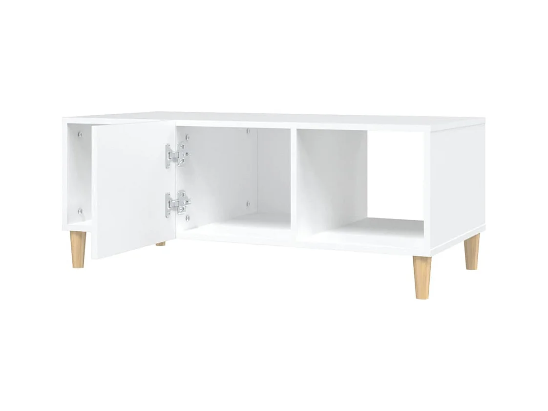 Table basse blanc 102x50x40 cm bois d'ingénierie