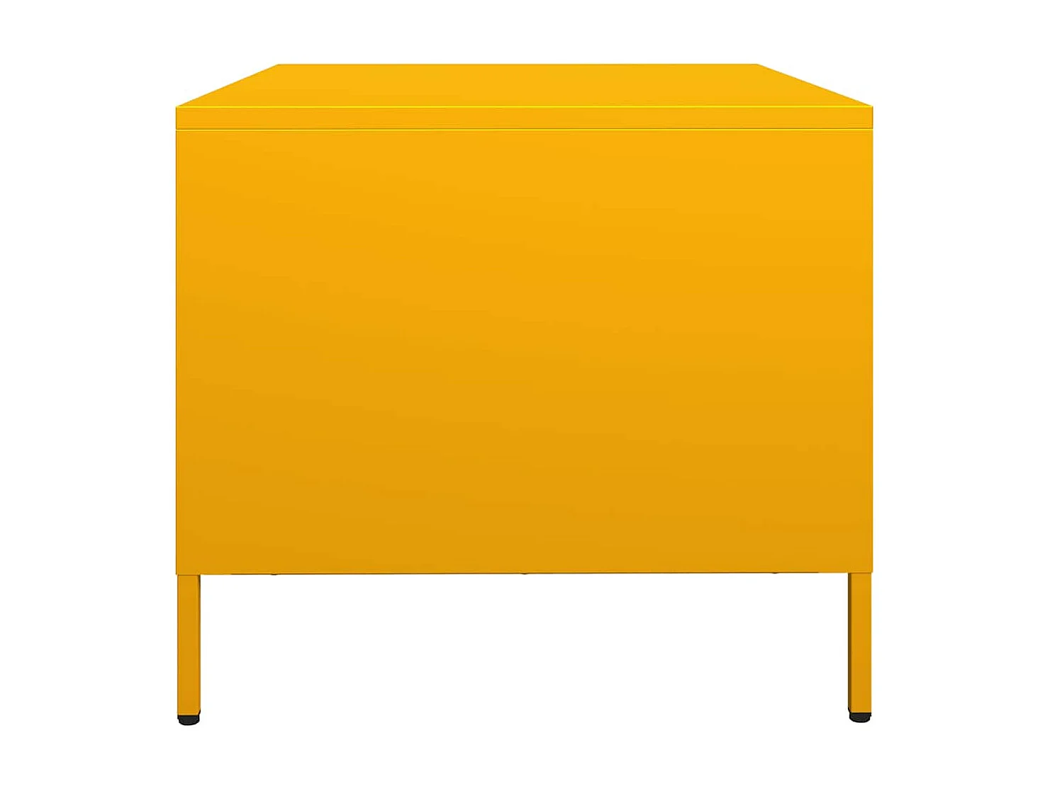 Mesa de centro de acero laminado en frío color amarillo mostaza 68,5x50x43,5 cm