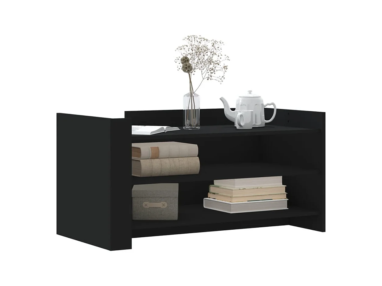 Table basse noir 100x50x50 cm bois d'ingénierie