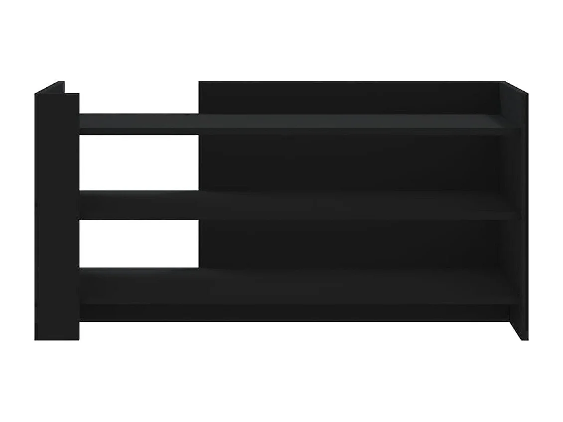 Tavolino nero 100x50x50 cm in legno ingegnerizzato