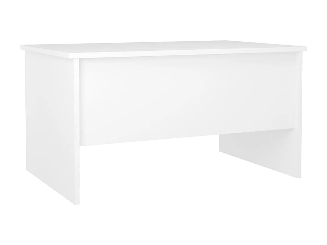Table basse blanc 80x50x42,5 cm bois d'ingénierie