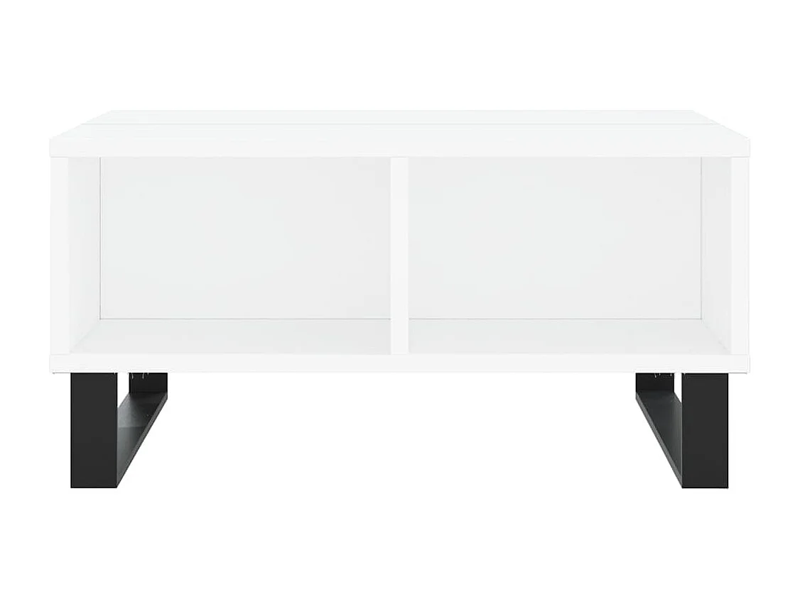 Table basse blanc 60x60x30 cm bois d'ingénierie