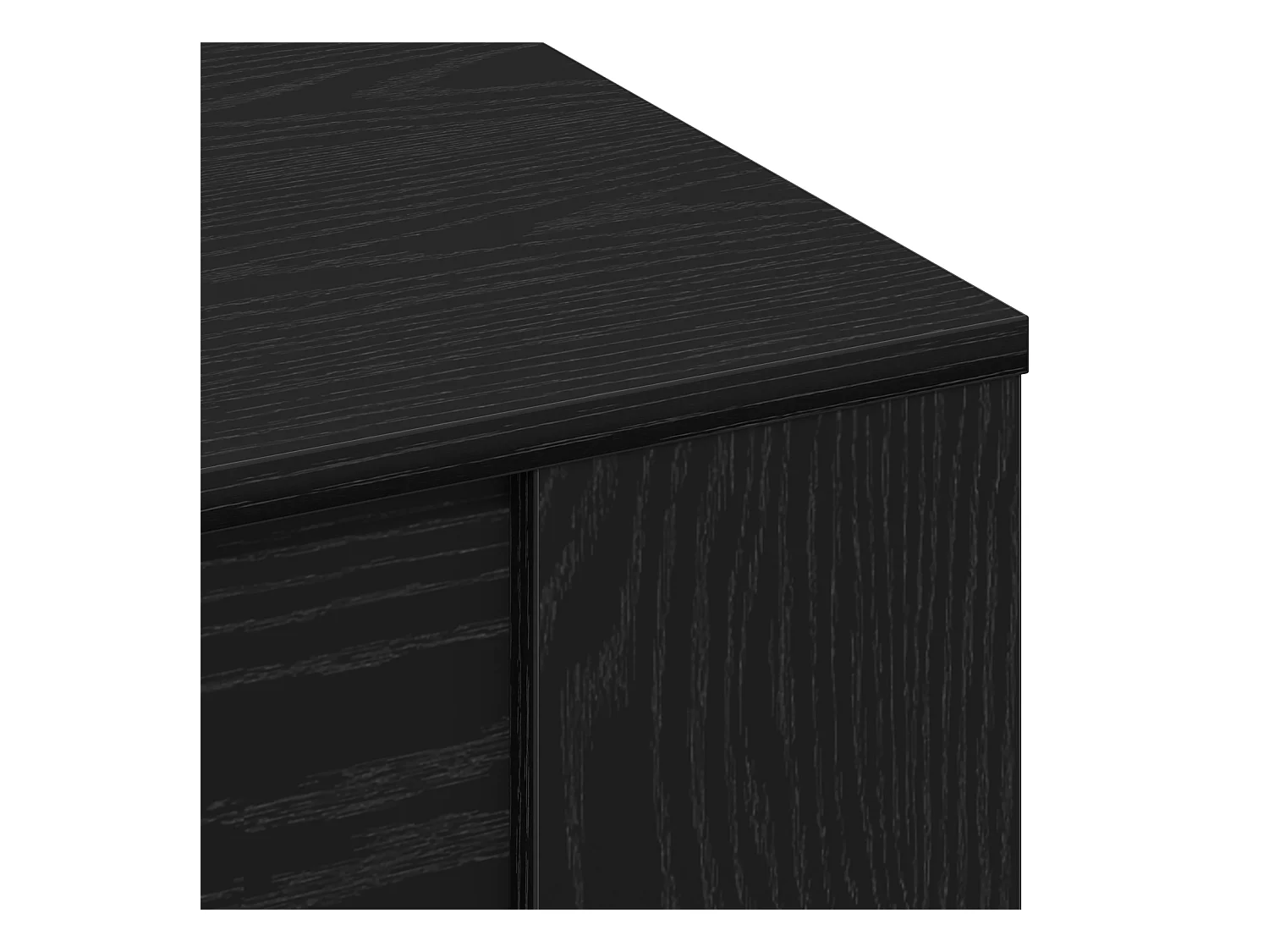 Table basse noire en chêne 102x55x45 cm en bois d'ingénierie